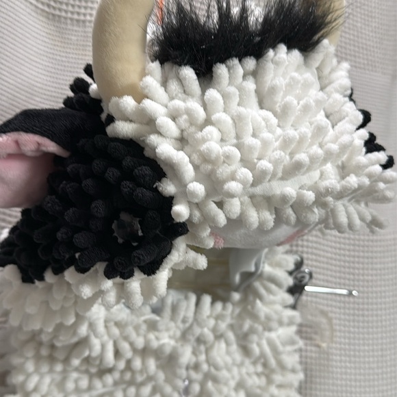 Adorable Cow Costume for Babies Sz 12 Mos chenille w horns/bell/tail  Halloween - Picture 3 of 8